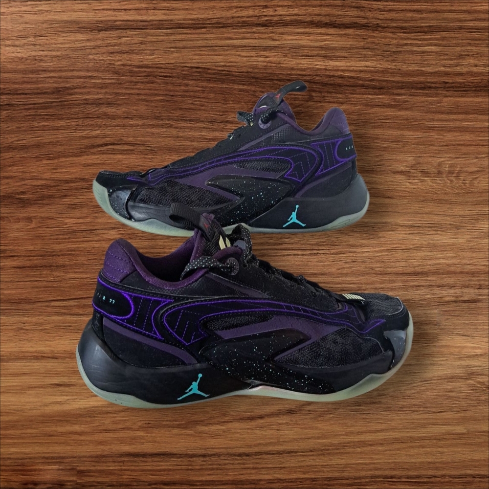 Nike Jordan Luka 2 Black Purple Basketball Women's Shoes Size 6Y